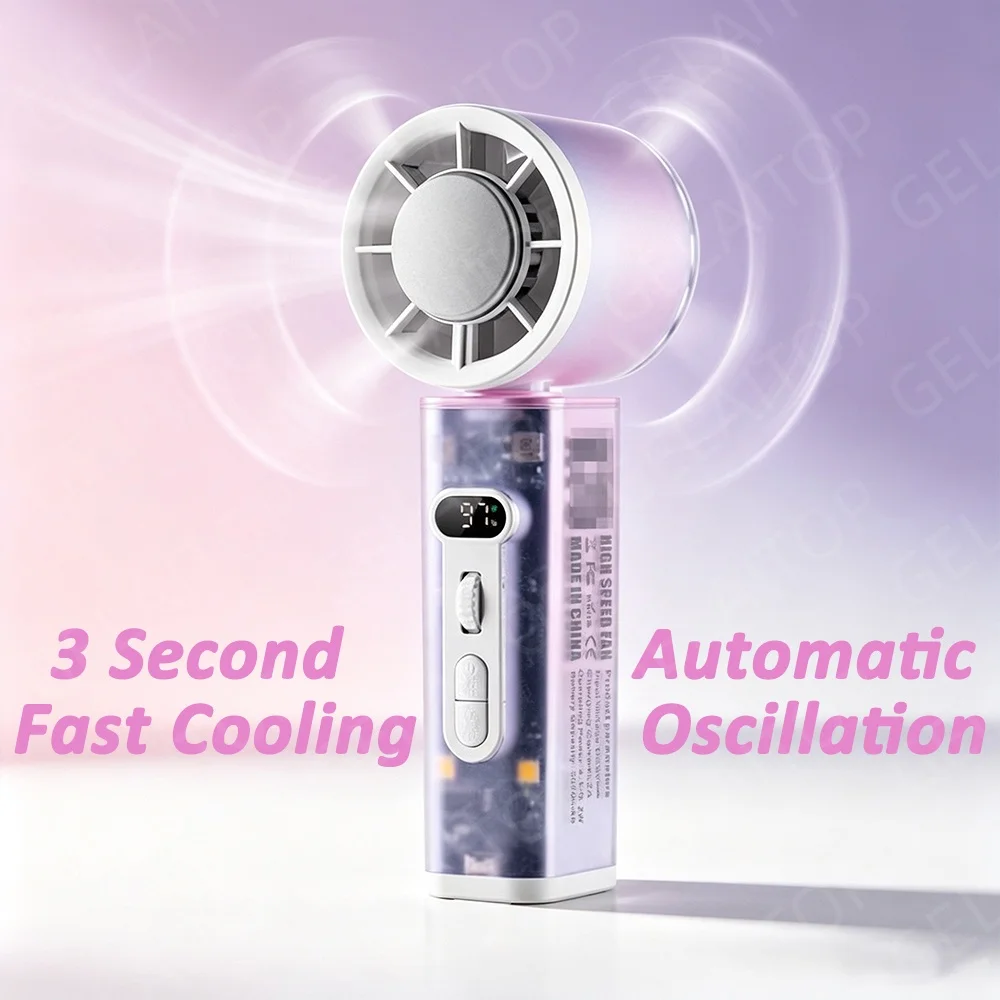 Home Office Jobs - Ventilatore Portatile 2026 con Oscillazione Automatica,