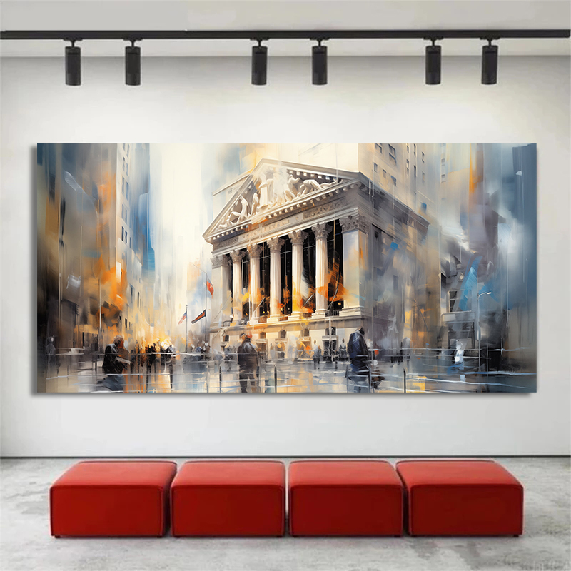 Home Office York - Stampa su tela astratta della New