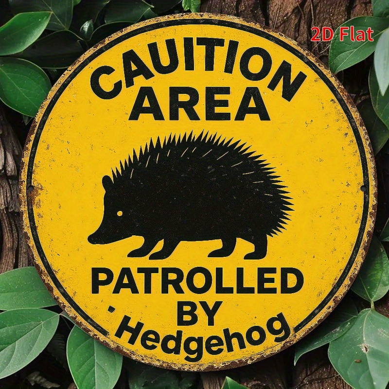 Home Office Ideas - Targa in metallo vintage rustica Hedgehog