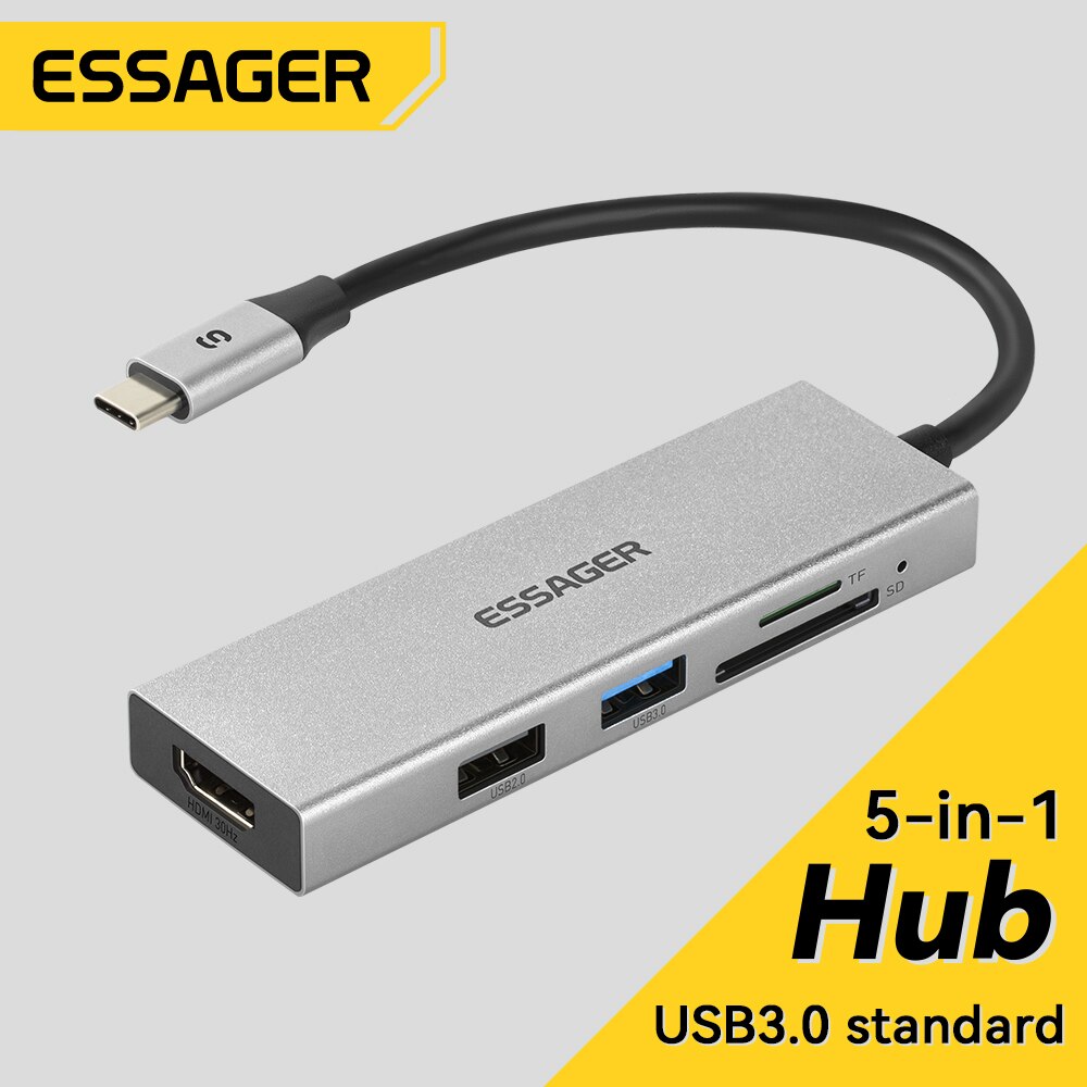 Home Office For Mac - Essager 5 in 1 USB C