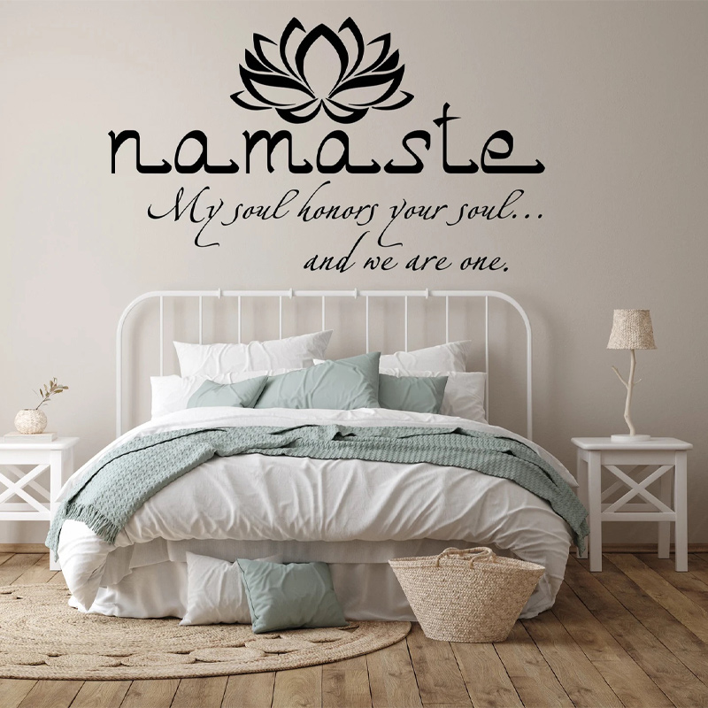 Home Office Yoga Room - Namaste Quotes Wall Sticker vinile Home