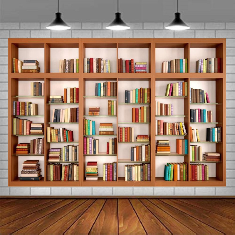 Home Office Zoom Background Free - Sfondo fotografico moderno con libreria in