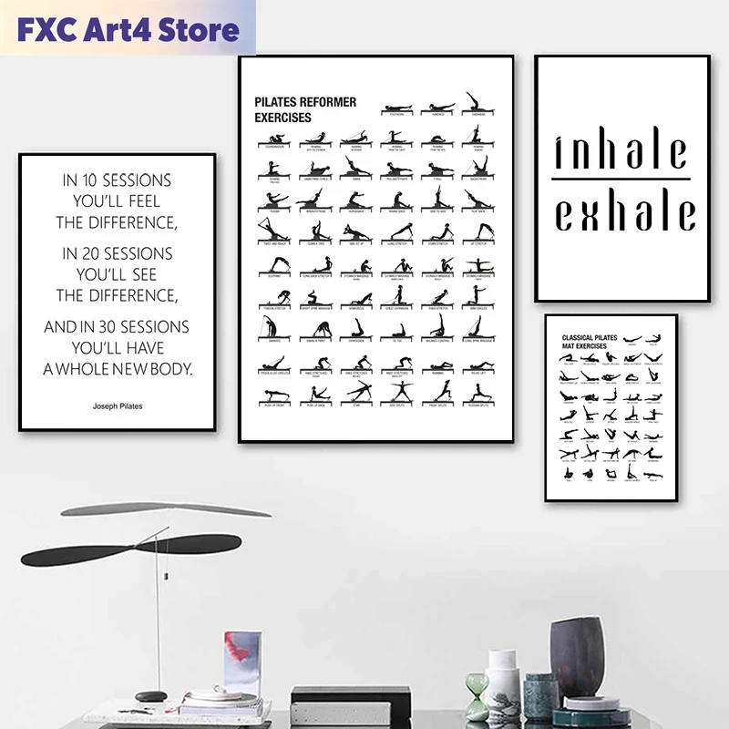 Home Office Yoga Room - Poster Senza Cornice per Allenamento Pilates,
