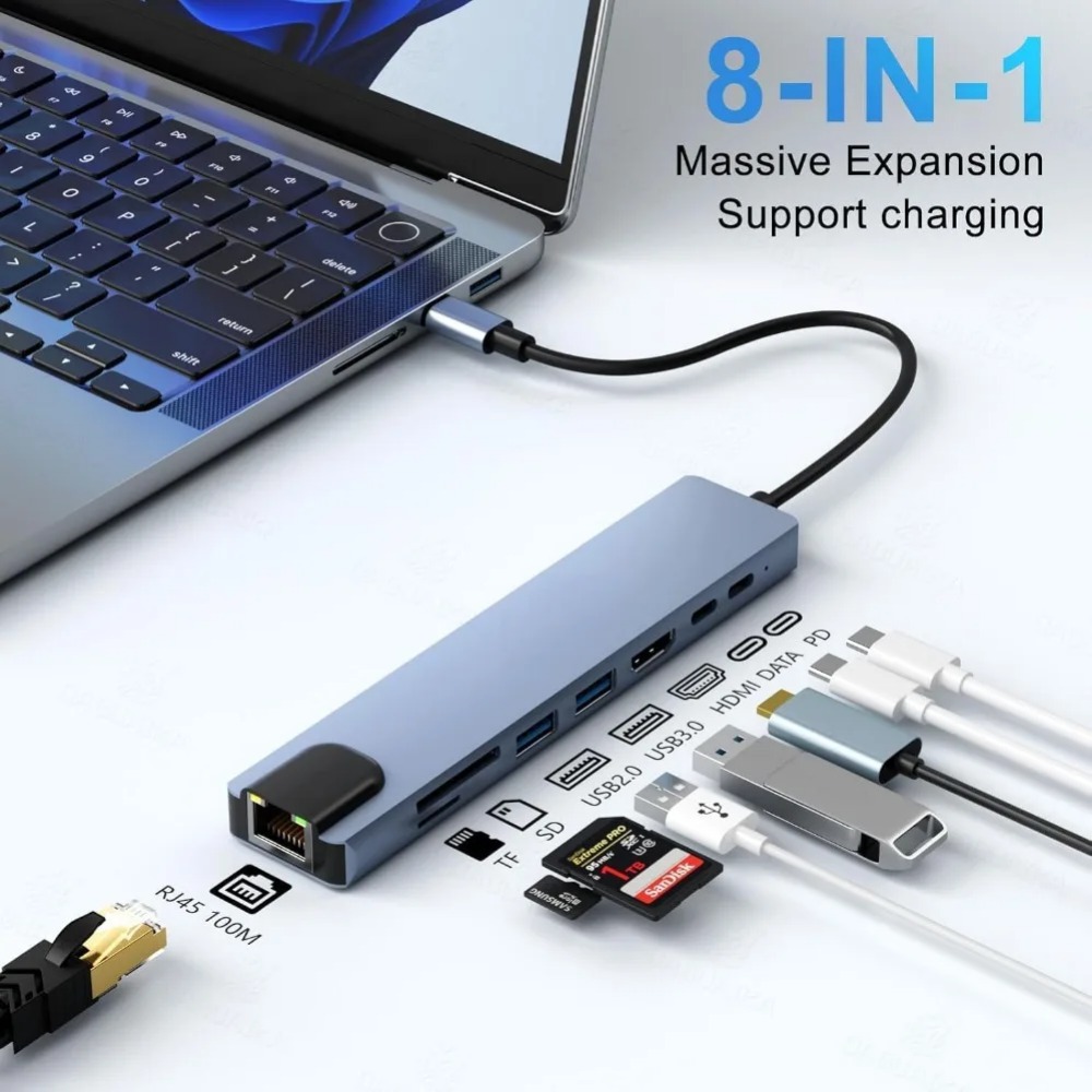 Hub USB C 8/7 in 1 con Adattat - Home Office For Mac recensione e prezzo