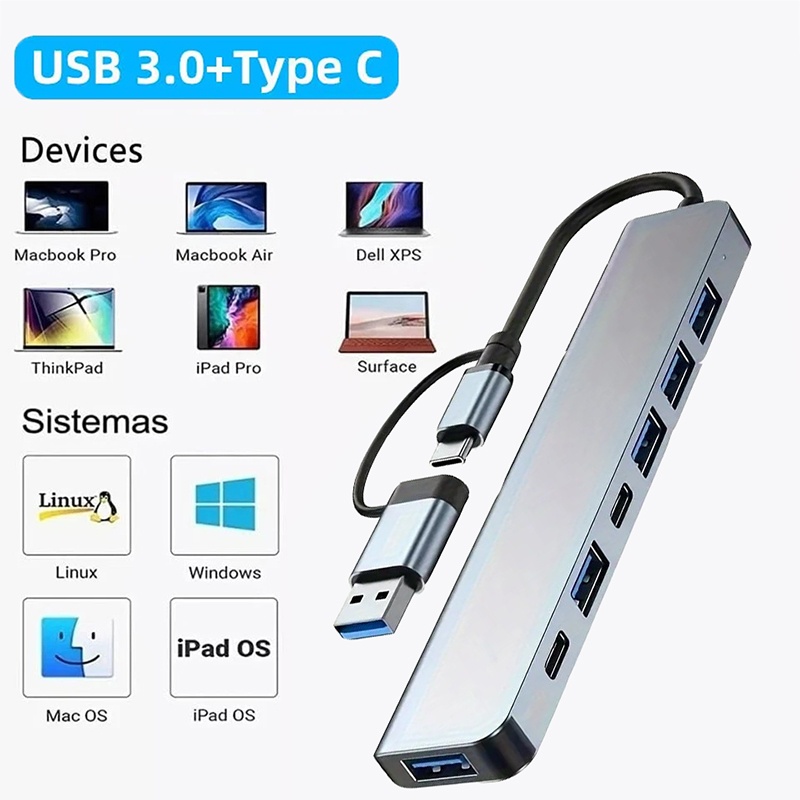 Hub USB 3.0 2 in 1 a 7 porte,  - Home Office For Mac recensione e prezzo